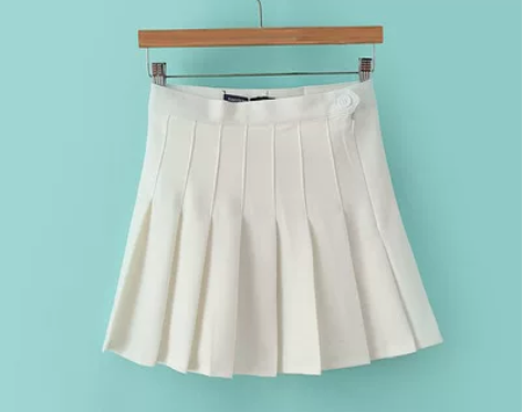 四季学院风百搭百褶裙网球裙 西装料高腰显瘦...