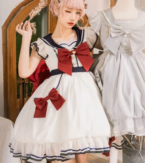 【现货】告白气球家lolita海军一号花苞...