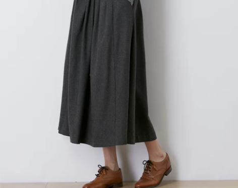 初棉秋款女装新款文艺羊毛呢中长裙子女半身…...