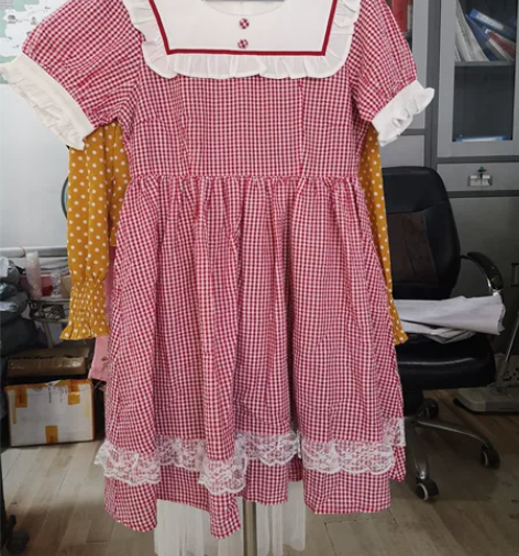 日常女仆装，洛丽塔软妹裙   格子女仆裙 ...