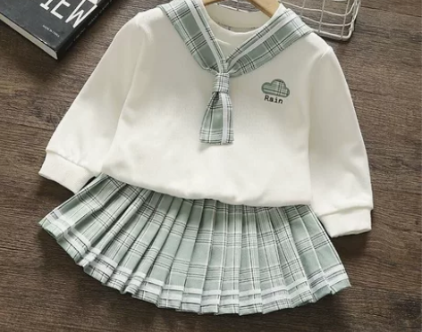 女宝宝秋装学院风两件套装裙2020秋季女童...