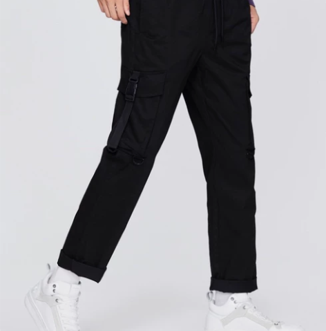 卡宾男士休闲裤春秋款长裤黑色 99新