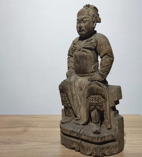 精美木雕关公像，雕工大气，气场威武，尺寸2...