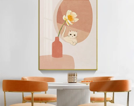 实体店不干了装饰画配电箱竖款弱电箱莫兰迪色...