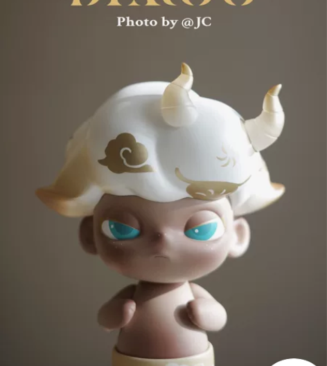 pts展会泡泡玛特  dimoo 鎏金 牛...
