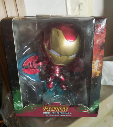 Q版钢铁侠蜘蛛侠手办玩具摇头公仔模型漫威帅...