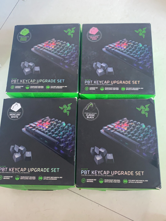 雷蛇 PBT键帽 粉晶水银 绿色黑色 原装...