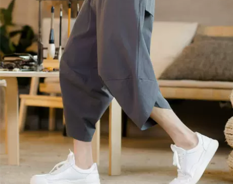 七分裤男士亚麻短裤夏季薄款休闲裤中国风裤子...
