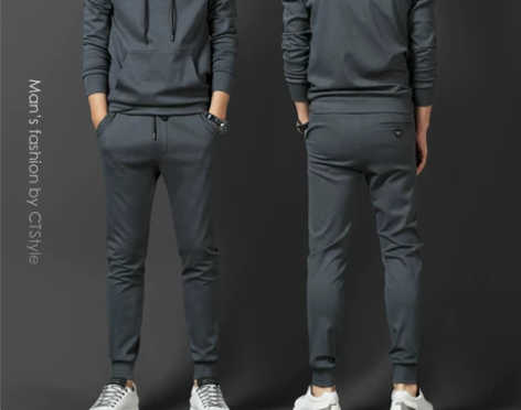 秋季男士连帽卫衣套装休闲运动一套搭配帅气男...