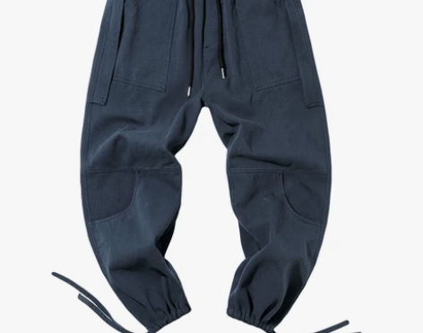 原创自制冬季ins工装裤男潮牌宽松直筒阔腿...