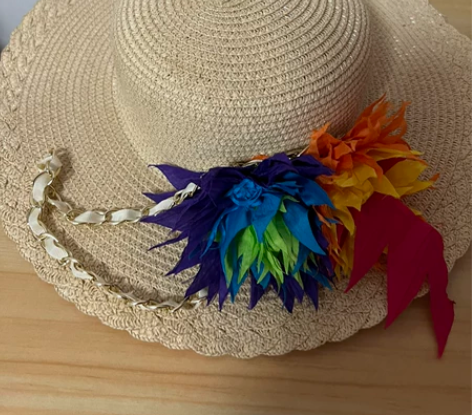 新款儿童遮阳帽女童公主帽防晒草帽宝宝夏天沙...