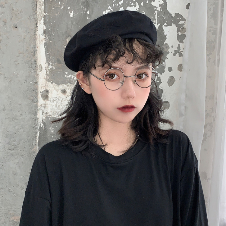 贝雷帽女ins英伦复古画家八角蓓蕾帽子秋冬...