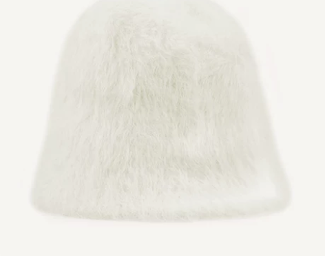 可爱毛茸茸兔毛渔夫帽秋冬显脸小水桶帽毛绒保...