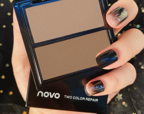 novo双色修容盘哑光闪粉瘦脸部提亮粉鼻