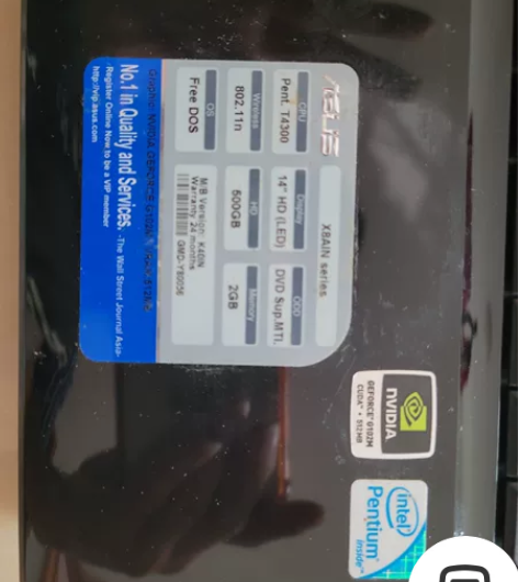 华硕奔腾笔记本 具体配置如图 从未翻修过 ...