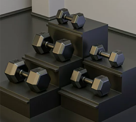 哑铃10kg*2+5kg*2，购于某宝，搬...