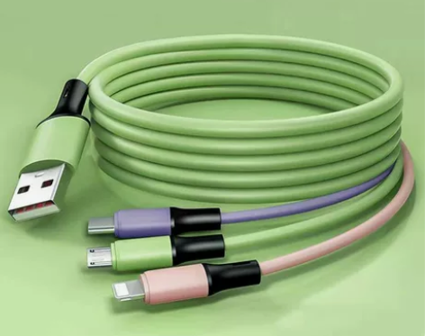 包邮高质量三合一数据线快充一拖三充电线三头...