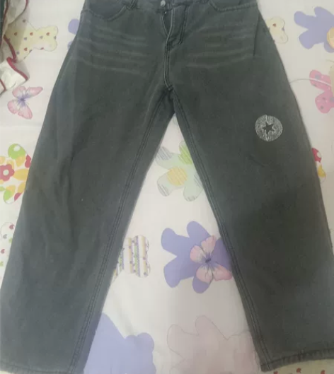 梨形身材裤子女穿搭大码牛仔裤宽松直筒胖妹妹...