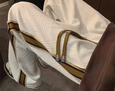 美式高街休闲裤女新款复古ins设计感运动裤...