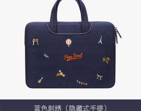 手提电脑包女适用小米苹果macbookpr...