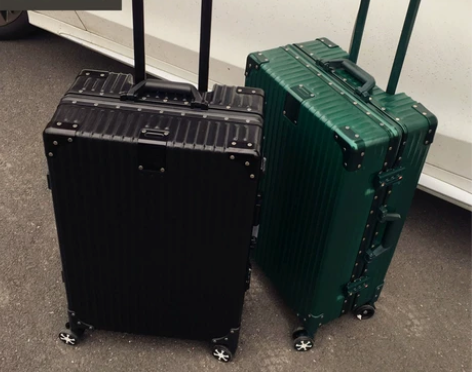 复古直角铝框拉杆箱26旅行箱万向轮24学生...