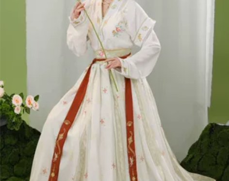 玉术【一览芳华】原创汉服女唐褙子圆领衫褶裙...