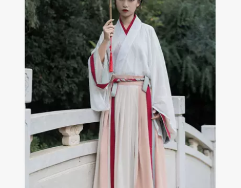 【秋色】五五年汉服女晋制交领齐腰一片式襦裙...