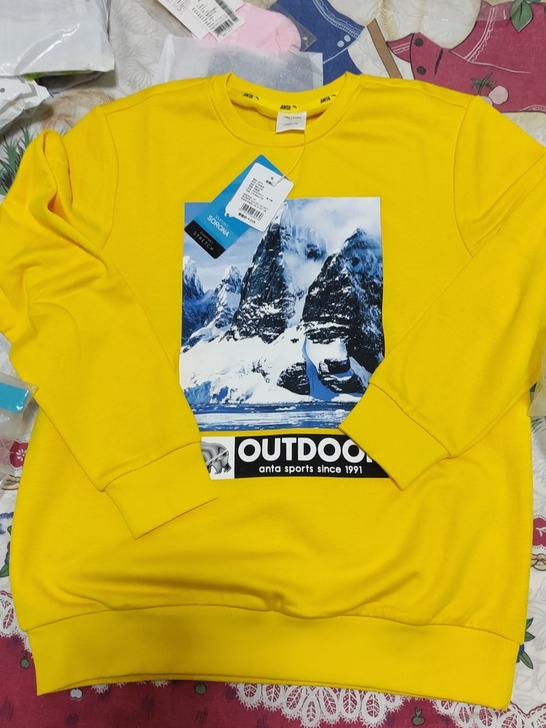 全新安踏加绒卫衣，实拍图，170码保真售出...