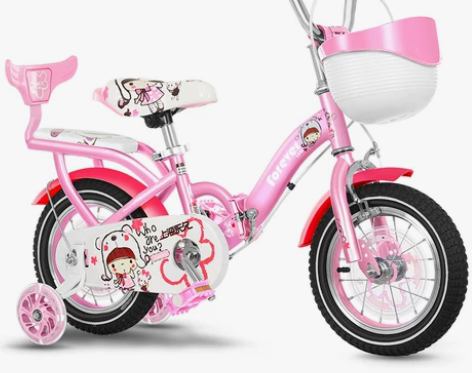 永久儿童自行车折叠童车女孩公主款单车小孩脚...