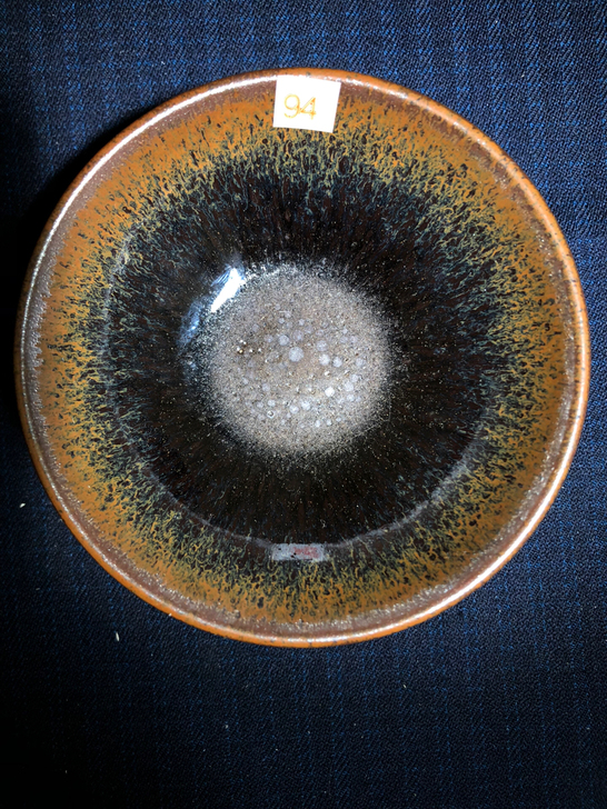 火山龙窑柴烧建盏敛口主人杯 口径9.3##...