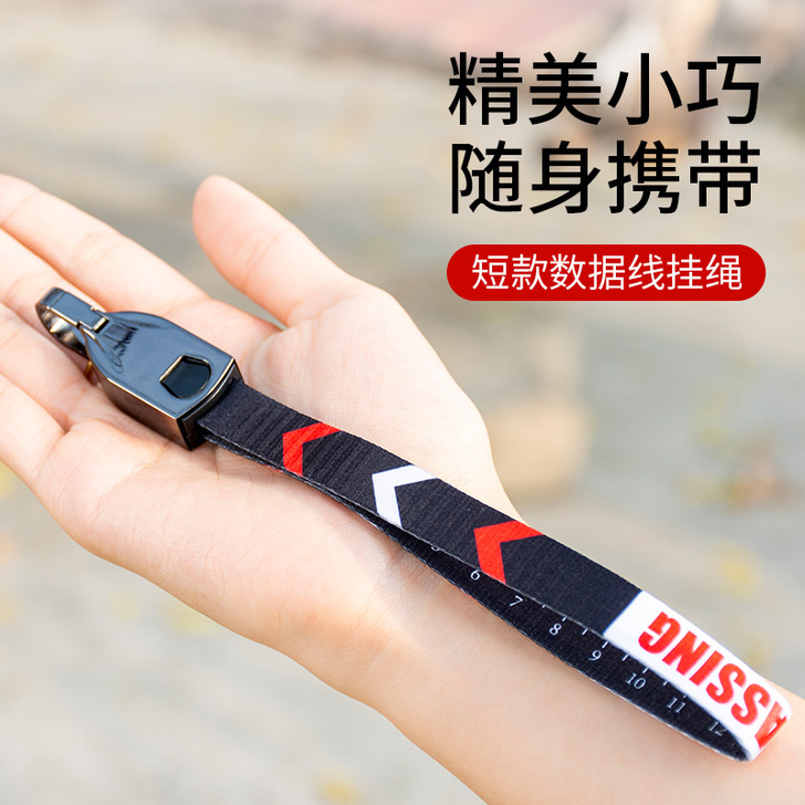 手机数据线钥匙扣挂绳适用lightning...