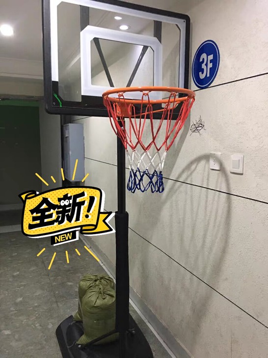 年会抽到了儿童成人青少年篮球架可升降移动小...