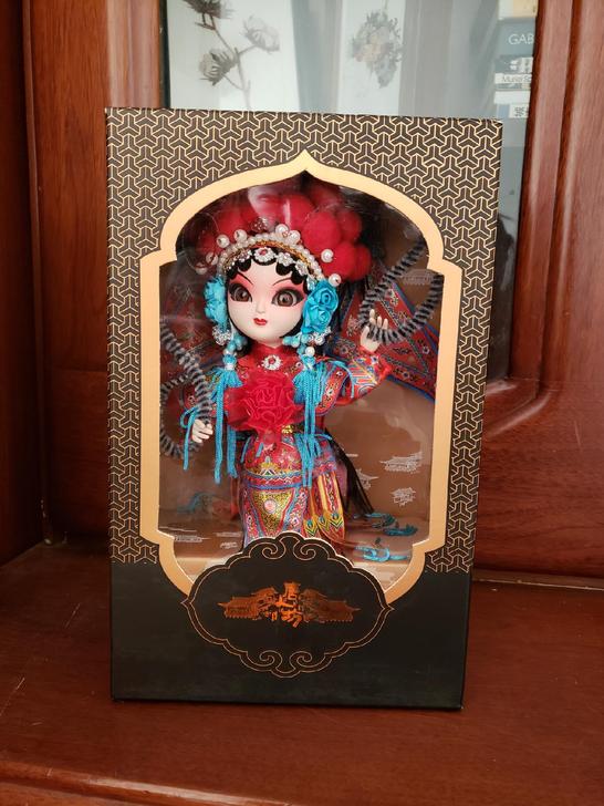 中国风京剧人物摆件唐人坊绢人人偶娃娃 穆桂英