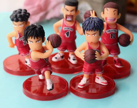灌篮高手手办人偶 尺寸：高约7厘米 一套5...