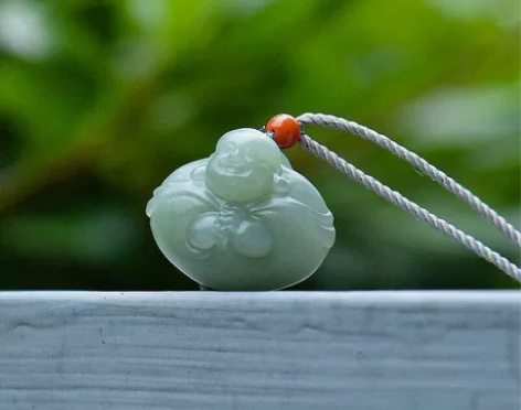 闲置出,天然和田玉弥勒佛笑脸佛吊坠玉石项链...