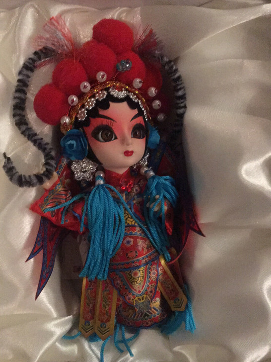 中国风京剧戏曲手办摆件玩偶绢人北京纪念品特...