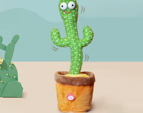 仙人掌玩具学说话毛绒会说话跳舞的电动扭扭婴...