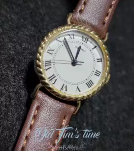 精工麻花机械女表复古董中古手表vintag...