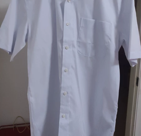 品牌男士衬衫新 40号。全新，白色带浅纹路...