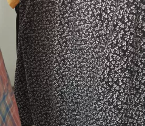 腰A字裙秋冬新款复古碎花半身长裙 黑花 均...