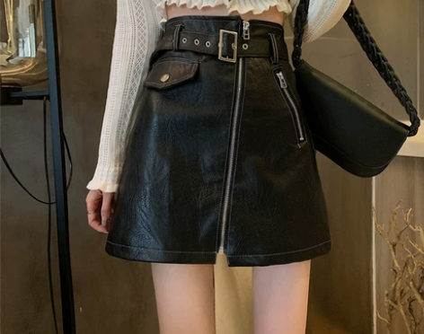 ?早春季2021年新款皮裙包臀半身裙女高腰...