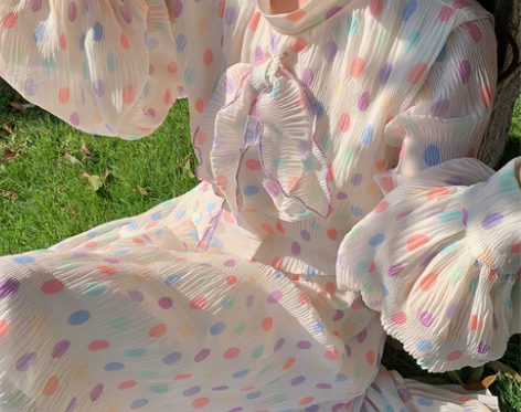 芝士日【慵懒春日】初恋系别致少女连衣裙蝴蝶...