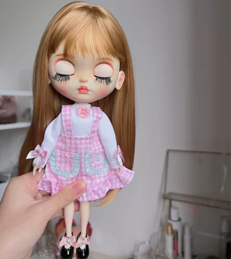 Blythe小布可爱风娃衣 两点：白色内搭...