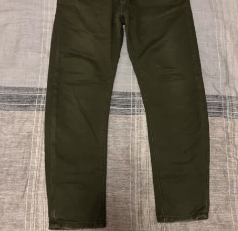 重磅磨旧男士休闲裤厚实纯棉复古弯裤，31码...