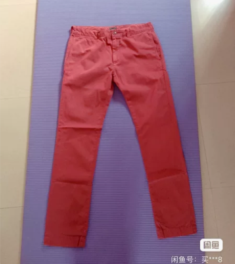 全新正品JCREW男休闲裤酒红色，买来一次...