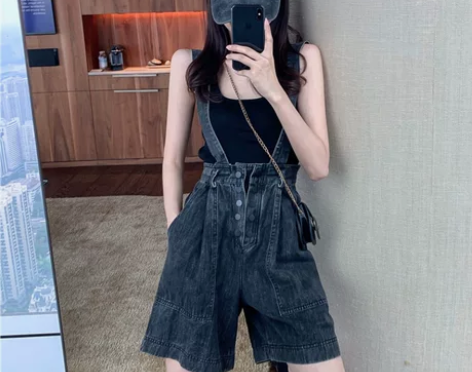 港风套装女复古chic夏2021新款高腰五...