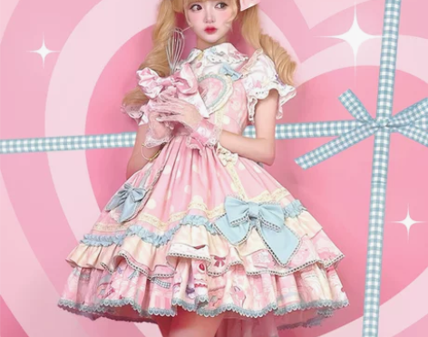 【尾款】霜糖甜心jsk正腰高腰甜原创可爱洛...