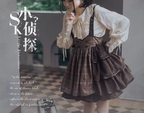 现货甜心贩售机小侦探sk原创lolita侧...