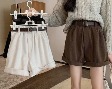 [包邮]秋冬灯芯尼韩版高腰显瘦减龄百搭洋气...