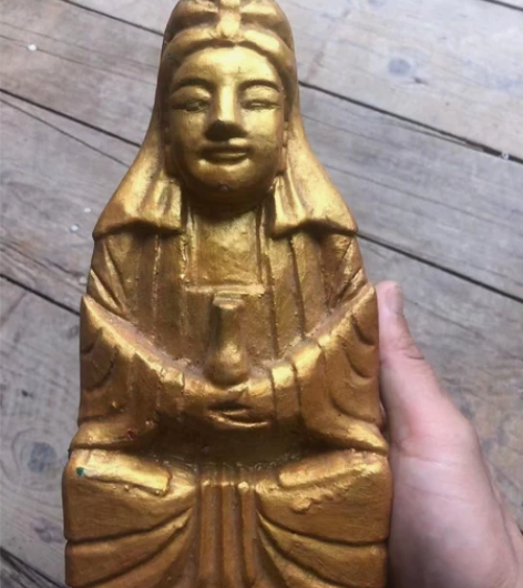 木雕鎏金佛像 58元有缘请 品非常不错 高...